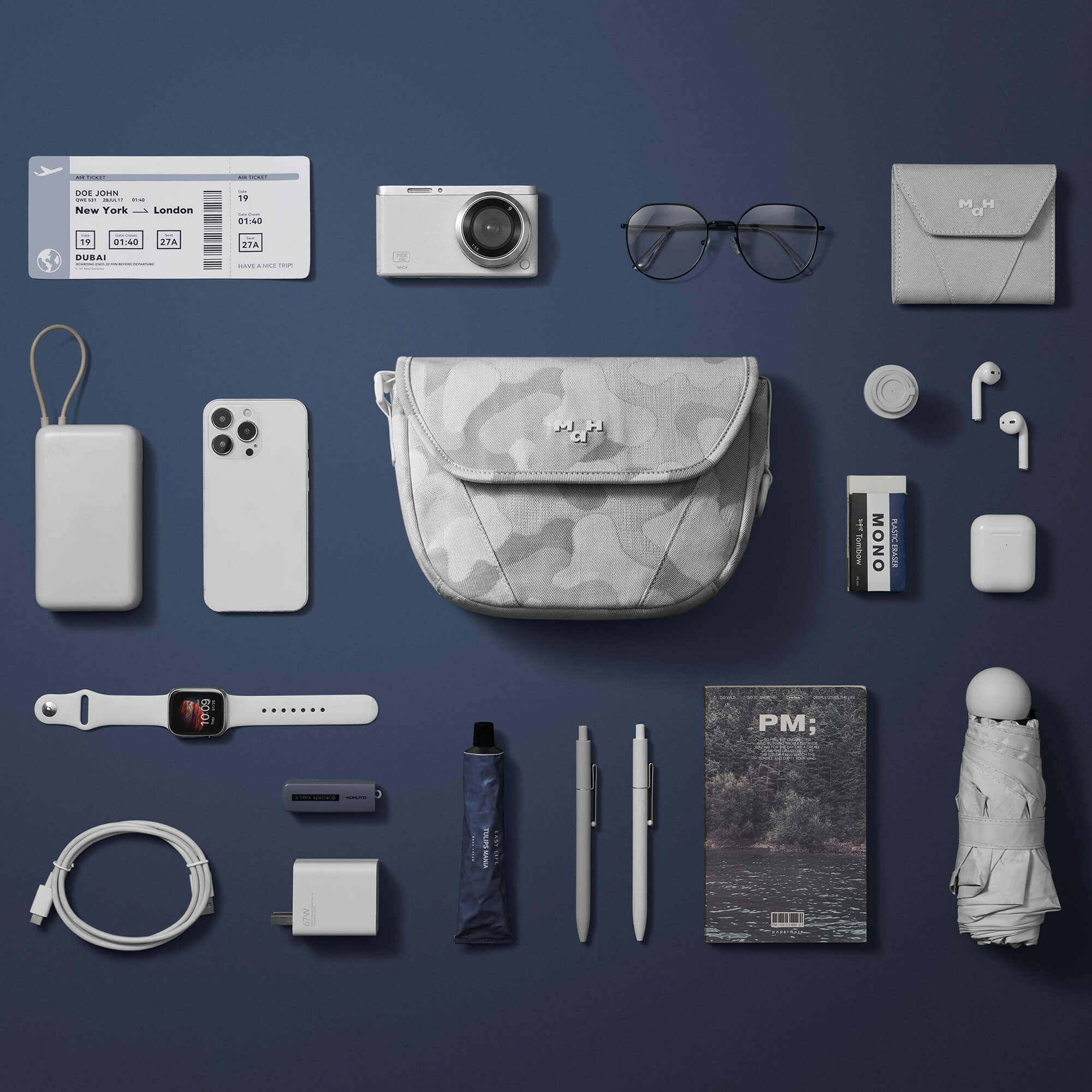 Young Cross Shuttle | Camouflage Denim Gray