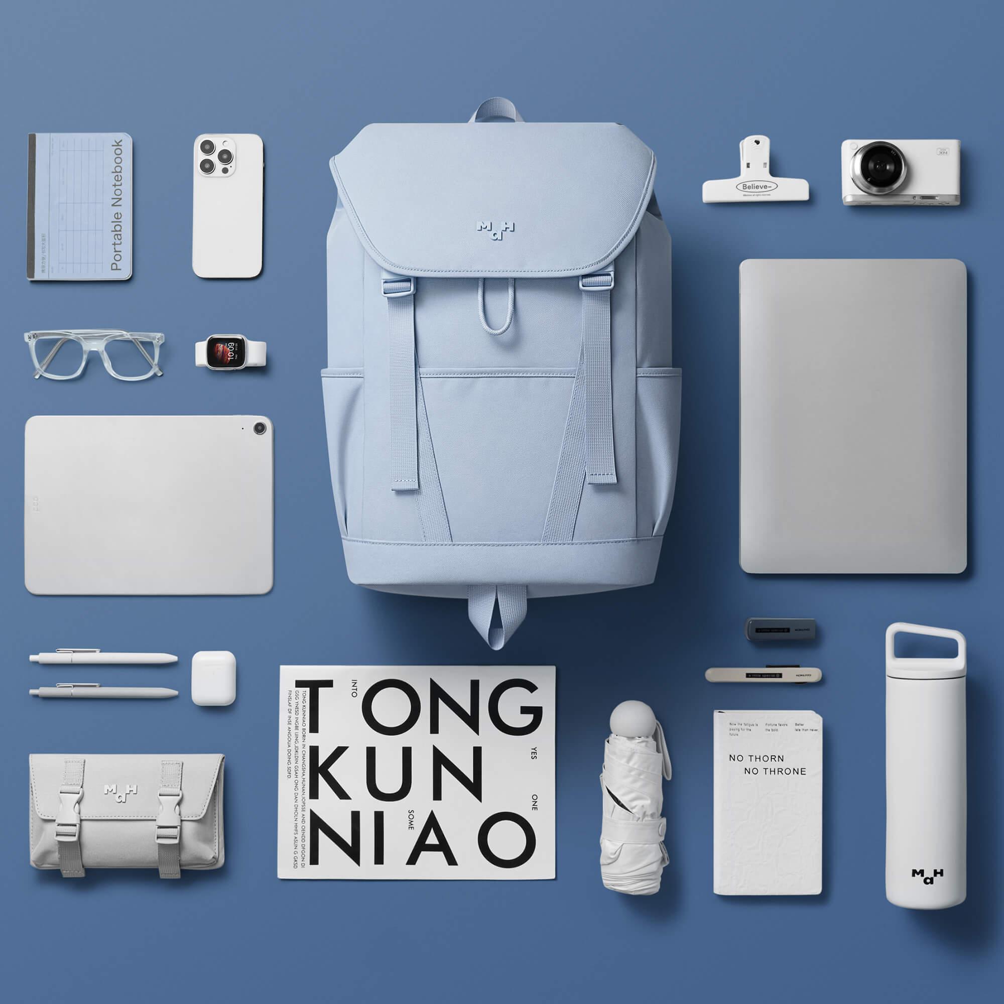 MaH Young Tour Backpack in Cloud Blue For School