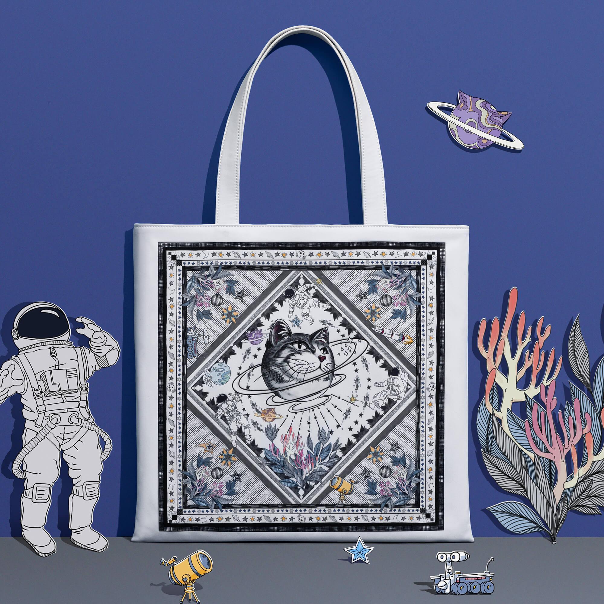 MaH Floral Prints Canvas Tote Bags