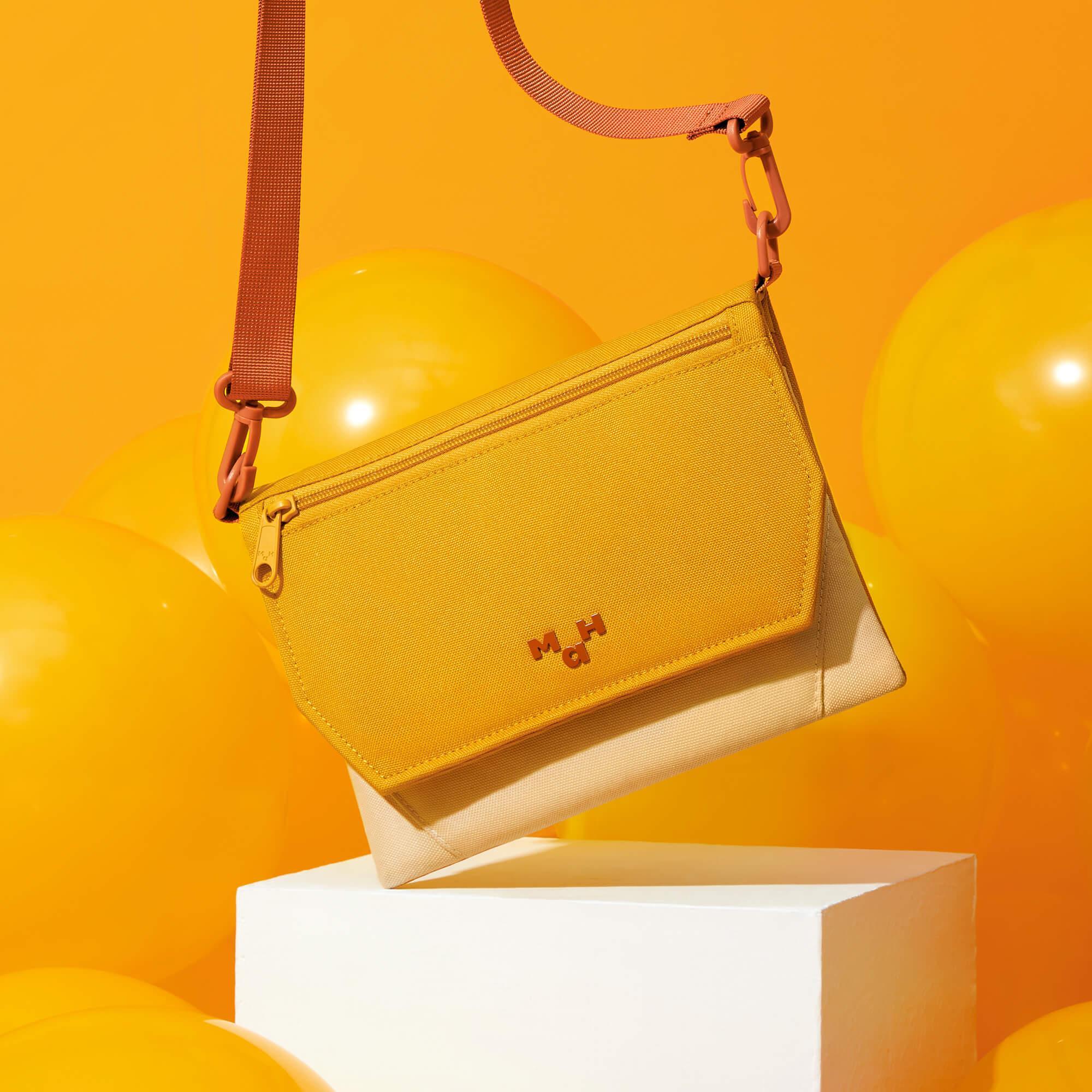 Yellow Flap Crossbody Bag