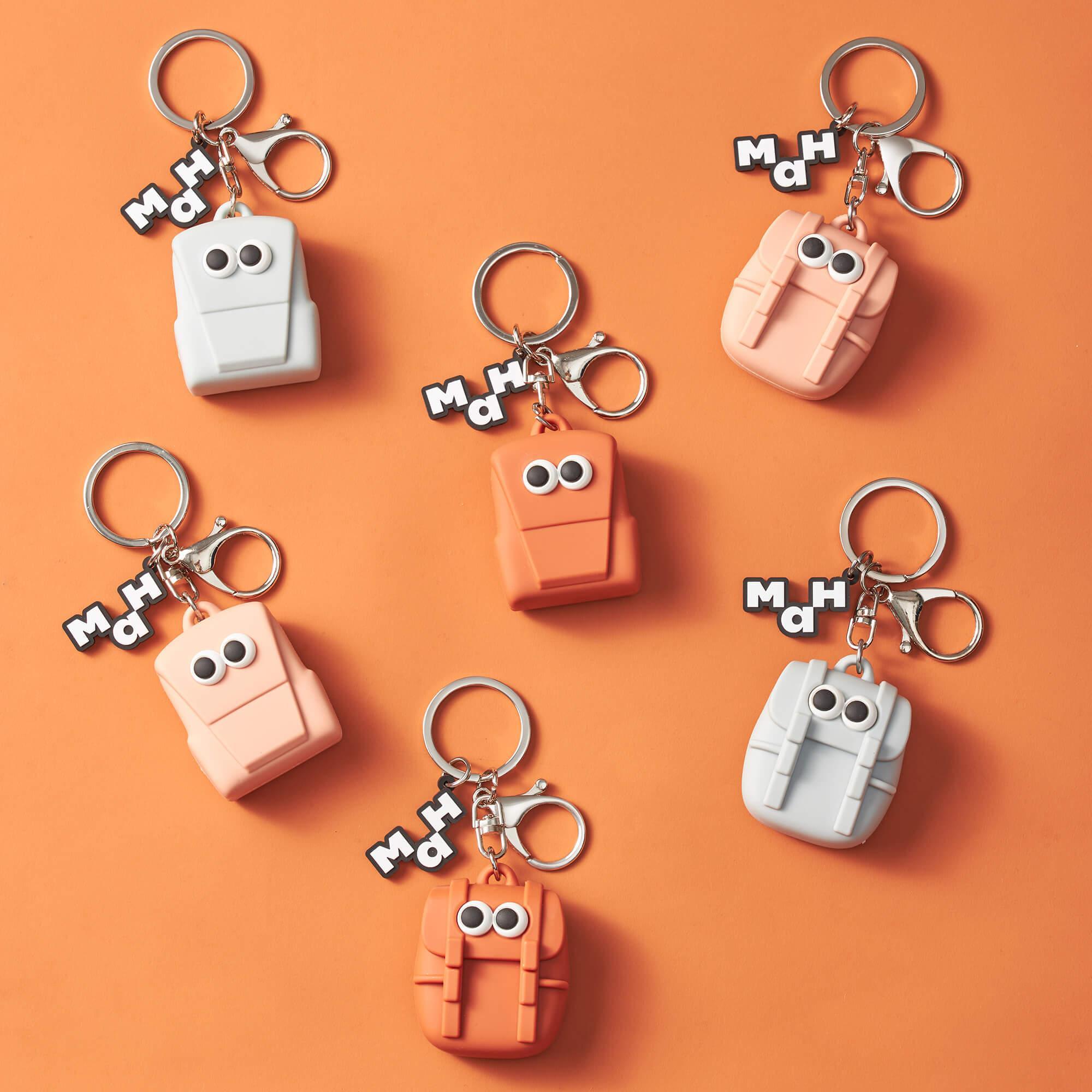MaH PVC cartoon bag shaped keychain. Cute keychanis for teens.