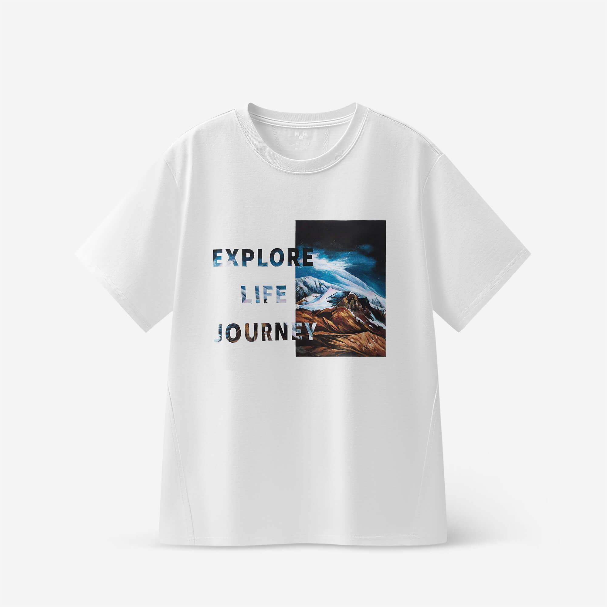 Cotton Loose T Shirt in White