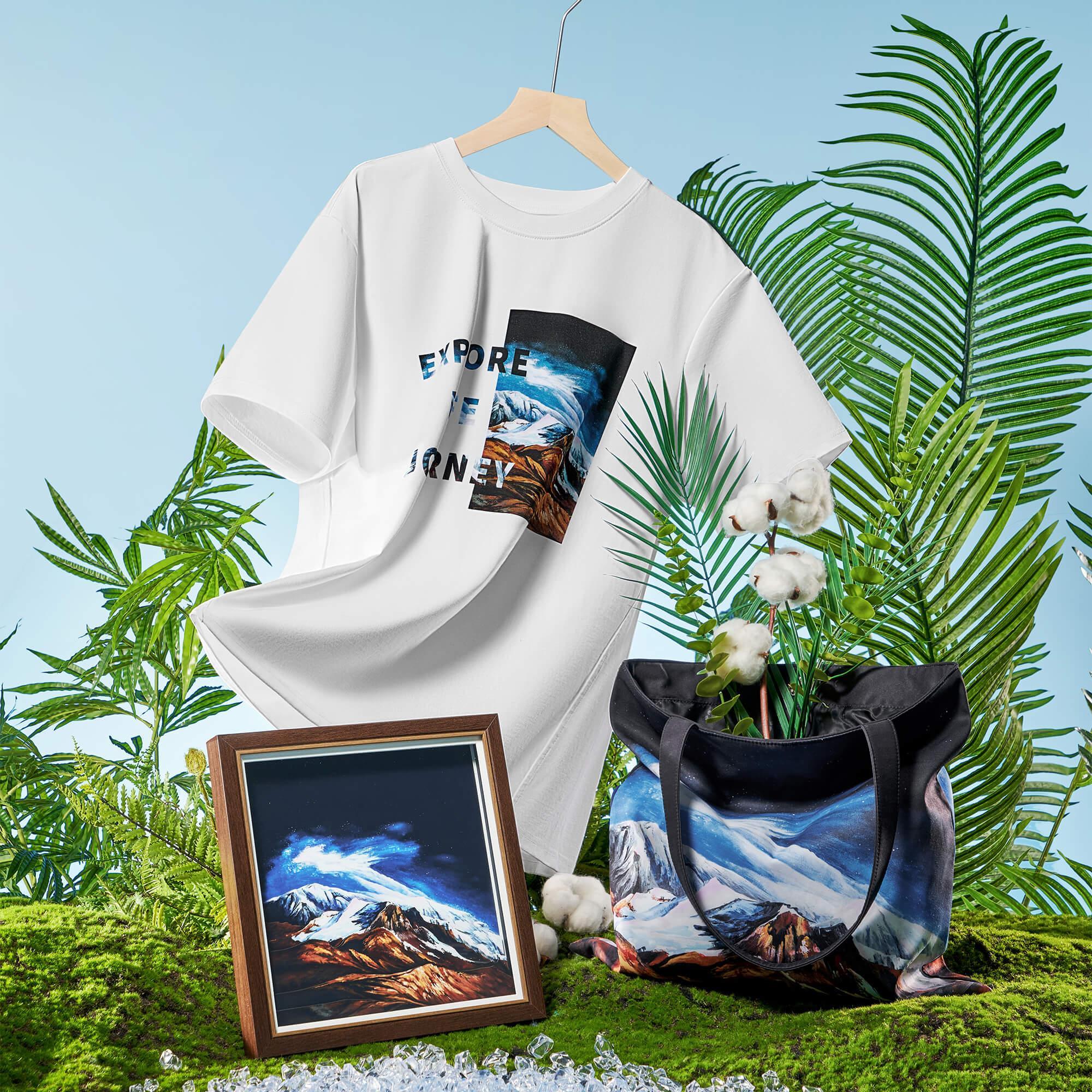 Cotton Loose T Shirt in White