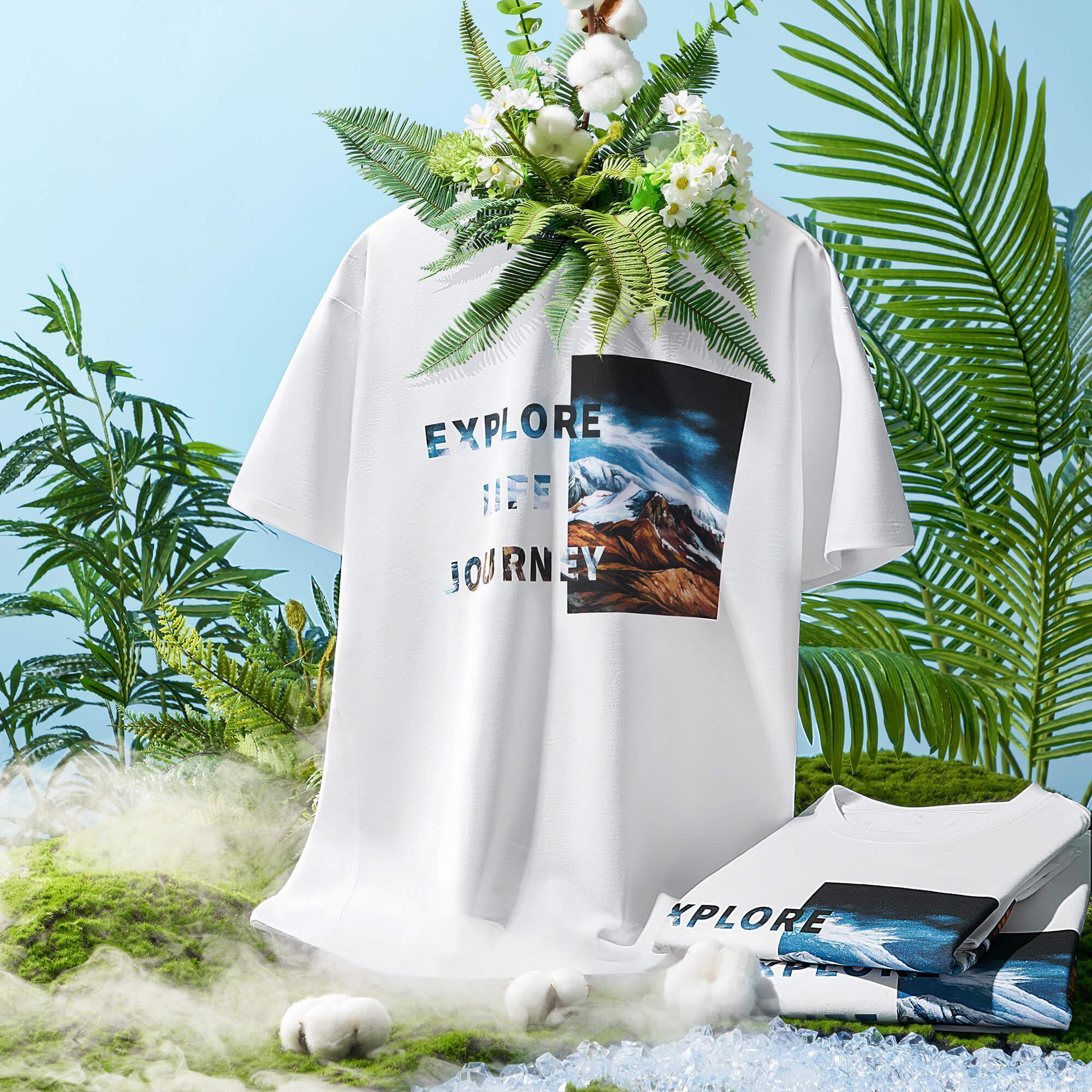 Cotton Loose T Shirt in White
