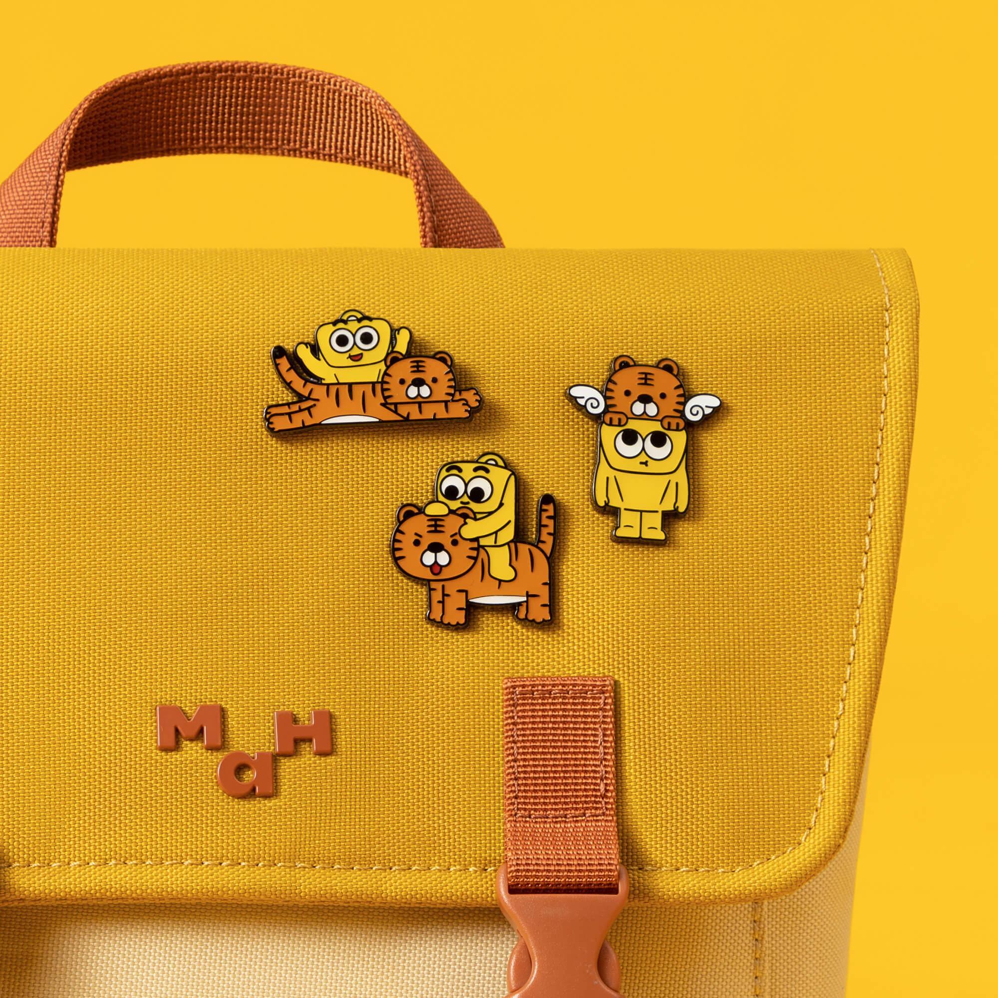 MaH Lapel Enamel Pin-Yellow Tigers