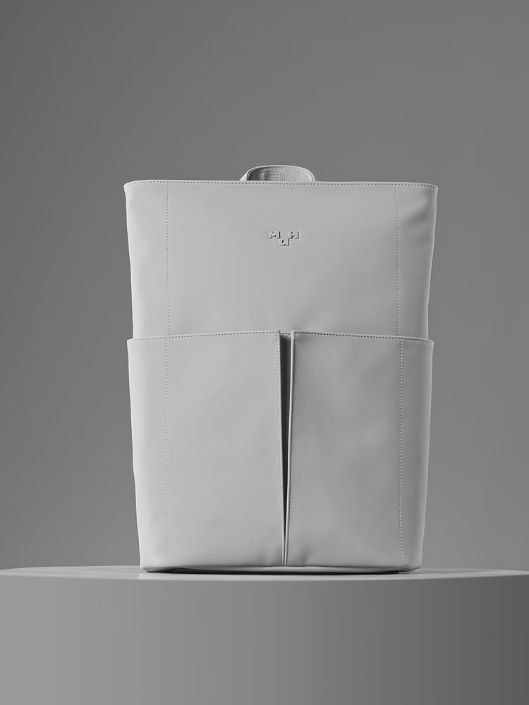 Laptop Backpack-PU Leather Schoolbag
