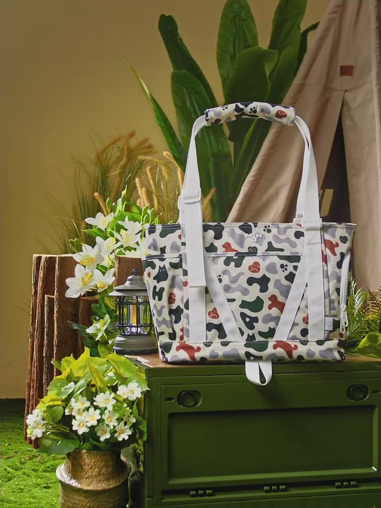 MAH Polyester Camouflage Pet Tote Bag